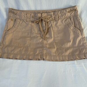 Express Y2K Very Mini Skirt, Sz 12 Khaki 100% cotton, cargo style 4 pockets